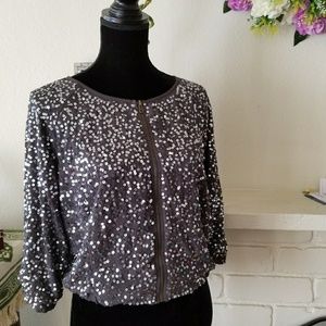 Sparkle & Fade Crop Jacket Size S